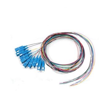 FOCC G652 G655 G657 0.9mm SC SM / MM Simplex 12core 12 màu Sợi quang Pigtail