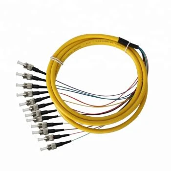 FOCC G652 G655 G657 0.9mm ST SM / MM Simplex 12core 12 màu Sợi quang